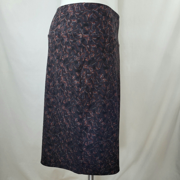 LuLaRoe Cassie SKIRT Womens Size 3XL Black Gray Red Aqua Pull-on Abstract NWT - Picture 2 of 16